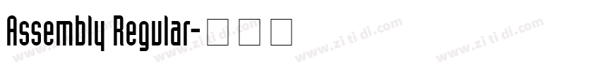 Assembly Regular字体转换
